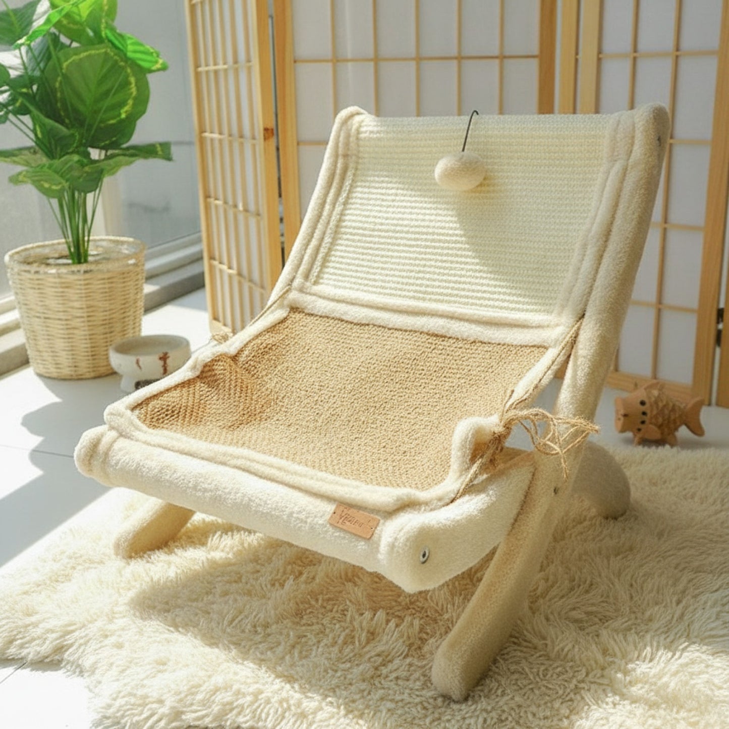 Canapé Lit pour Chat avec Matelas - Confort & Jeu pour votre Félin